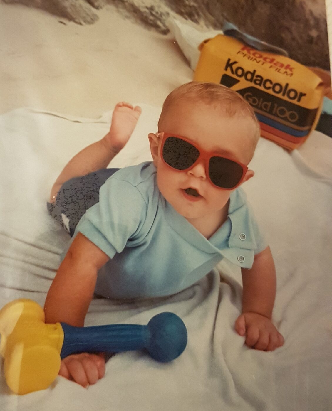 Matthew as a child in Bermuda